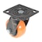 Vestil Polyurethane Swivel Caster 4 In. Diameter x 2 In. Width 551 Lb. Capacity Orange/Silver CST-E6-4X2PUP-S - alternate 2
